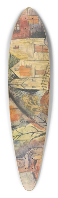 Albert Bloch - Villagers 39.3 inch art pintail longboard deck