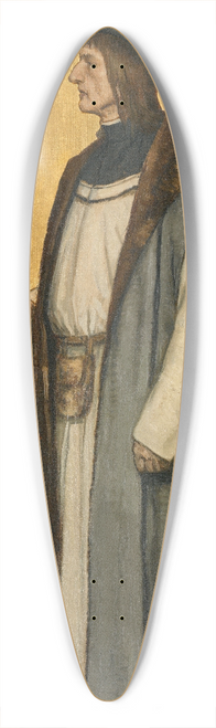 Albert Frans Lieven De Vriendt - The Architect Jan van Oudenaerde 39.3 inch art pintail longboard deck