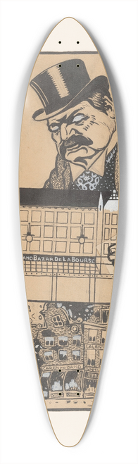 Albert Hahn - De Schnabel 39.3 inch art pintail longboard deck