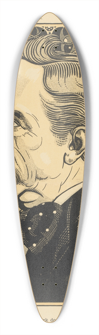 Albert Hahn - Johan Braakensiek door Albert Hahn 39.3 inch art pintail longboard deck