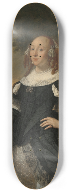 Bartholomeus van der Helst - Geertruida den Dubbelde (1647-84), Wife of Aert van Nes 8.25 inch art skate deck