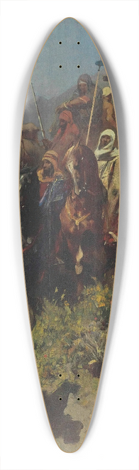 Alberto Pasini - A Caravan on a Mountain Pass 39.3 inch art pintail longboard deck