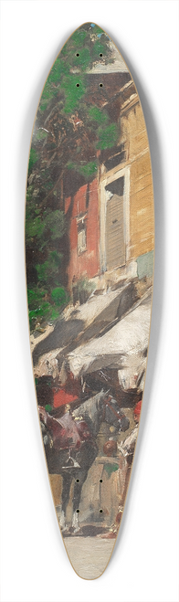 Alberto Pasini - Al mercato, Istanbul 39.3 inch art pintail longboard deck