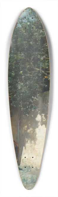 Alberto Pasini - Awaiting His Masters Return 39.3 inch art pintail longboard deck