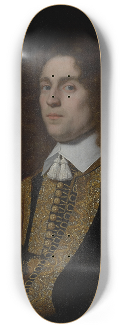 Bartholomeus van der Helst - Portrait of a Young Man in Military Costume 8.25 inch art skate deck