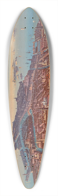 Albert Rieger - A Panoramic View Of Venice 39.3 inch art pintail longboard deck