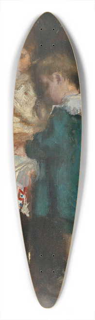 Albert Roelofs - A Reading Lesson, Two Siblings 39.3 inch art pintail longboard deck