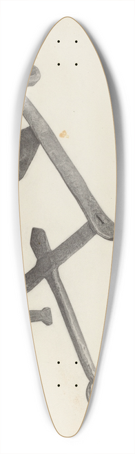 Albert Taxson - Flat Iron Holder 39.3 inch art pintail longboard deck