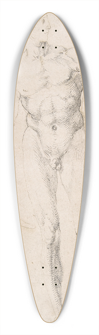 Albrecht Drer - Standing Male Nude Holding a Bow (Poynter Apollo) 39.3 inch art pintail longboard deck