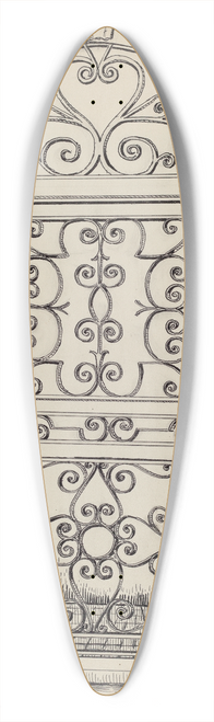 Al Curry - Wrought Iron Door 39.3 inch art pintail longboard deck