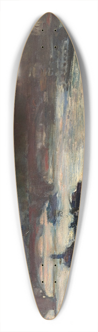 Aleksander Gierymski - Evening by the River Seine, study 39.3 inch art pintail longboard deck