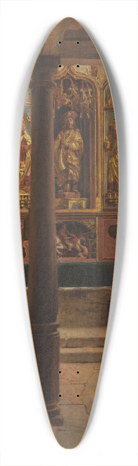 Aleksander Gierymski - Interior of St Wolfgangs Church in Rothenburg 39.3 inch art pintail longboard deck