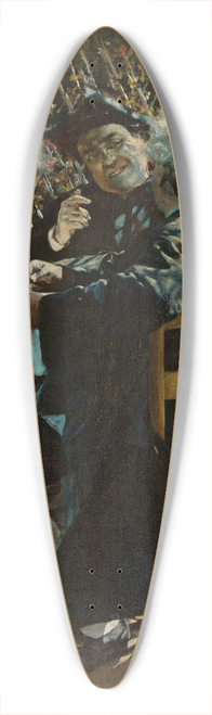 Aleksander Gierymski - Priest in conversation with a man in a frock coat 39.3 inch art pintail longboard deck