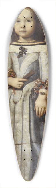 Alessandro Mattia - Portrait of Laura Chigi 39.3 inch art pintail longboard deck