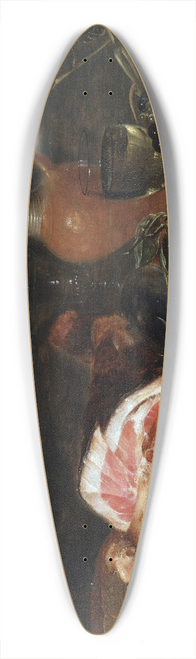 Alexander Adriaenssen - Still life with ham and grapes 39.3 inch art pintail longboard deck