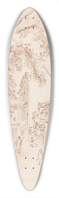 Alexander Monro - Buildings Belonging to Magdalen Hall, Oxford 39.3 inch art pintail longboard deck
