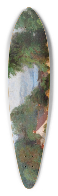 Alexis Jean Fournier - Country Landscape 39.3 inch art pintail longboard deck