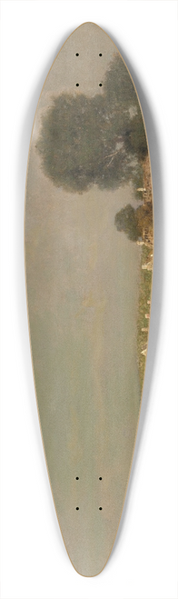 Alfred De Knyff - The Village Chaslepont 39.3 inch art pintail longboard deck
