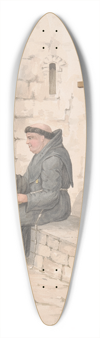 Alfred Diston - Franciscan Friar 39.3 inch art pintail longboard deck