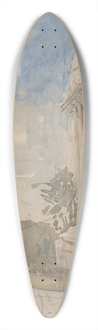 Alfred Elmore - Figures on a Terrace 39.3 inch art pintail longboard deck