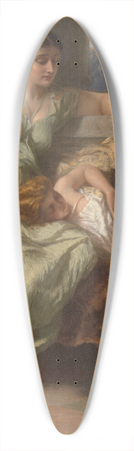 Alfred Elmore - Pompeii, A.D. 79 39.3 inch art pintail longboard deck