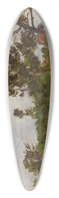 Alfred Elsen - A Dune Landscape 39.3 inch art pintail longboard deck
