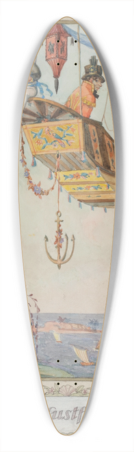 Alfred Hagel - Die Lustfahrt 39.3 inch art pintail longboard deck