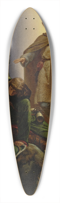 Alfred Rethel - A Guardian Angel Rescuing Emperor Maximilian from the Martinswand 39.3 inch art pintail longboard deck