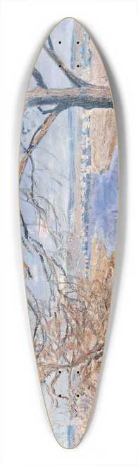 Alfred Sisley - Banks of the Loing, Autumn Effect 39.3 inch art pintail longboard deck