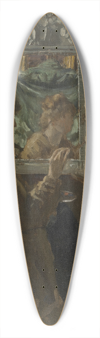 Alfred Stevens - Artist in her studio 39.3 inch art pintail longboard deck