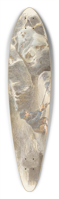 Alfred W. Cooper - The Burn 39.3 inch art pintail longboard deck