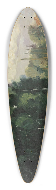 Alfred William Finch - Richmond, Thames 39.3 inch art pintail longboard deck