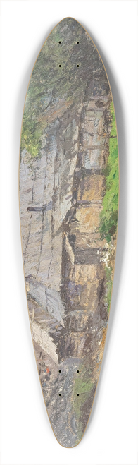 Alfred Zoff - A Landscape with a Hut 39.3 inch art pintail longboard deck
