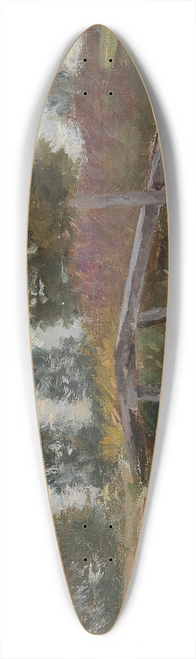 Alfred Zoff - Alter Steg in Langenpreising 39.3 inch art pintail longboard deck