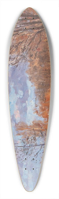 Alfred Zoff - The Meadow Near Krems 39.3 inch art pintail longboard deck