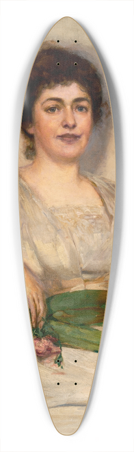 Alice Pike Barney - New England Hostess 39.3 inch art pintail longboard deck