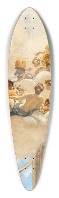 Alois Hans Schram - Design for a ceiling fresco, Allegory of Austria 39.3 inch art pintail longboard deck