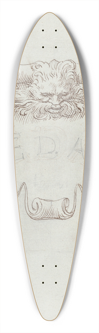 Alphonse Legros - Sketch for a Nameplate for Edward D. Adams 39.3 inch art pintail longboard deck