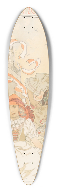 Alphonse Mucha - Krajinsk vstava v Ivancicch 39.3 inch art pintail longboard deck