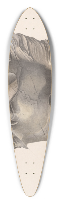 Alton K. Skillin - Carved Cat Head (Detail) 39.3 inch art pintail longboard deck