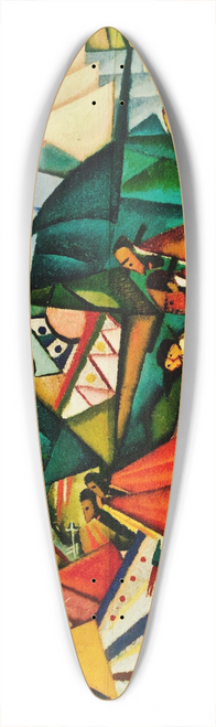 Amadeo de Souza-Cardoso - Corpus Christi Procession 39.3 inch art pintail longboard deck
