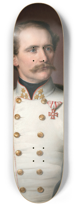 Benjamin Heinrich Orth - Portrait of an Austrian Colonel, Decorated with the Military Merit Cross 8.25 inch art skate deck