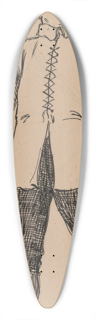 Amede Lynen - Figure of a Man 39.3 inch art pintail longboard deck