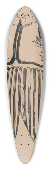 Amede Lynen - Figure of a Man 39.3 inch art pintail longboard deck