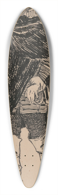 Amede Lynen - Figure of a Man 39.3 inch art pintail longboard deck