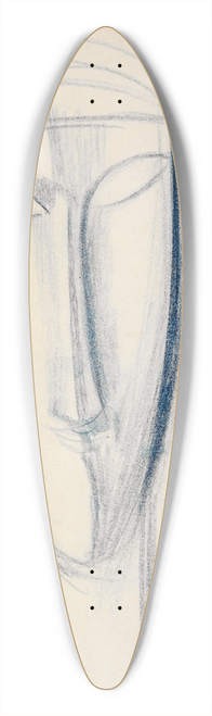 Amedeo Modigliani - Frontales langes Gesicht und Kopf im Profil 39.3 inch art pintail longboard deck