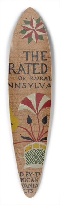 American 20th Century - Cover for Proposed Portfolio Decorated Chests of Rural Pennsylvania 39.3 inch art pintail longboard deck