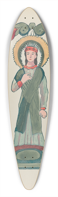 American 20th Century - Unpublished Print for Immaculate Conception 39.3 inch art pintail longboard deck