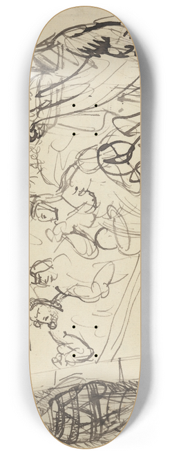 Benjamin Robert Haydon - Study of the Resurrection of Lazarus.. 8.25 inch art skate deck