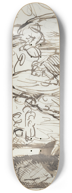 Benjamin Robert Haydon - Study of the Resurrection of Lazarus 8.25 inch art skate deck